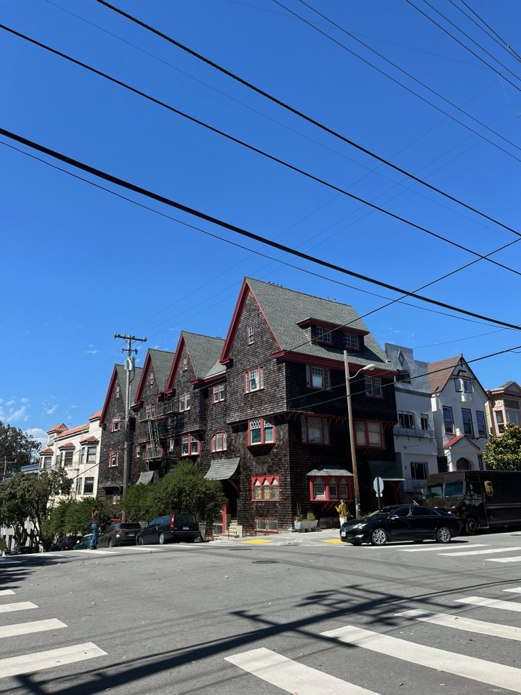 Victorian houses on a corner in San Francisco