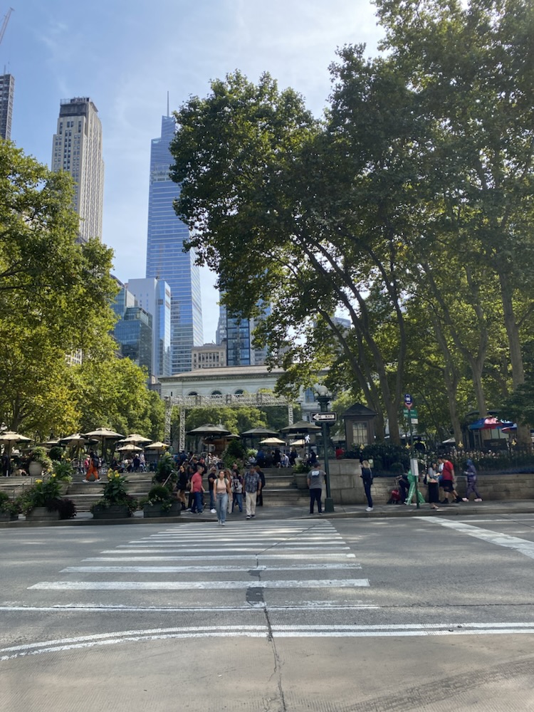 Bryant Park under the plane trees, New York