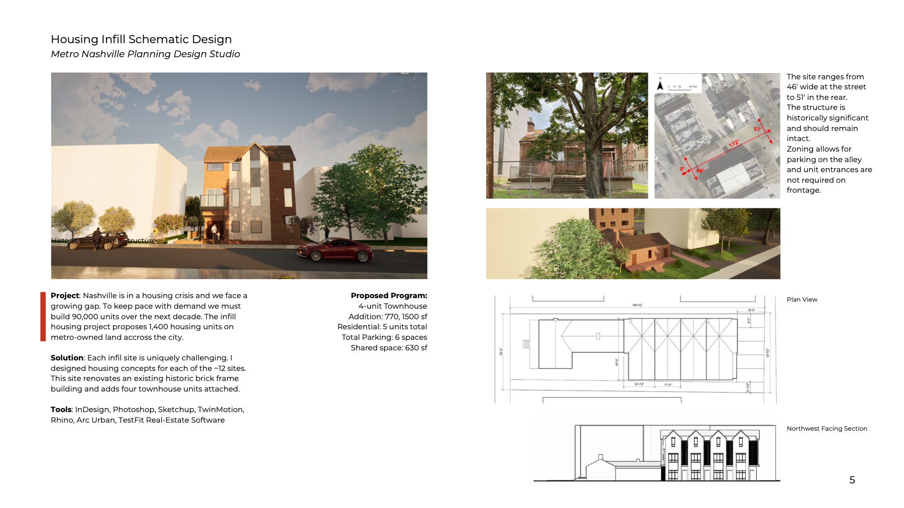 Housing infill schematic design — Nashville Design Studio